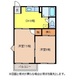 村井駅 徒歩5分 2階の物件間取画像